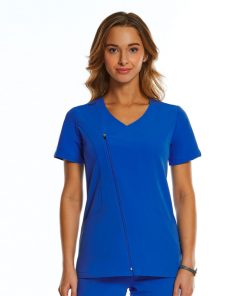 Womens Dressy Asymmertrical Zipper Top 3801